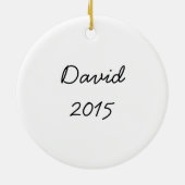 勇気があり、強い聖書の詩があって下さい セラミックオーナメント (裏面)