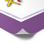 勇気がん認識度リボンの色 ポスター (角)