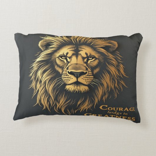 勇気が偉大に導く – 動機感動的づけ アクセントクッション (裏面)