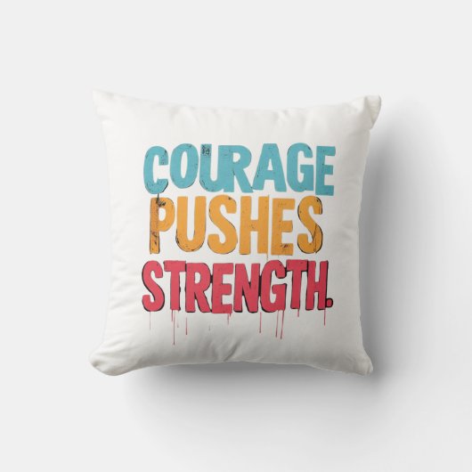 勇気が力を出す クッション (正面)