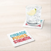 勇気が力を出す スクエアペーパーコースター (インサイチュ)