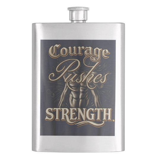 勇気が力を出す フラスク (正面)
