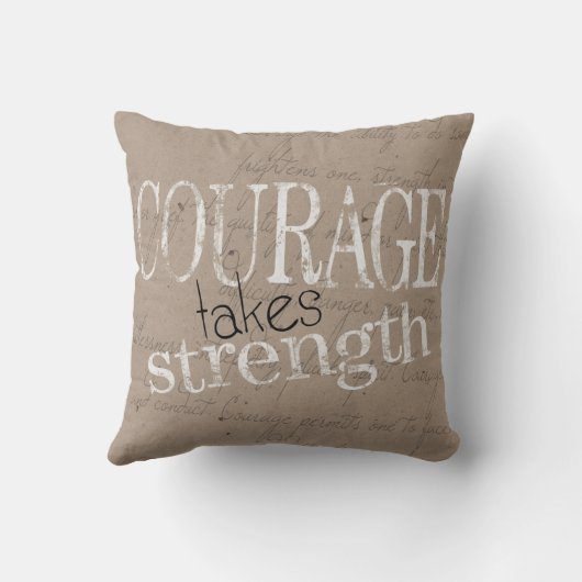 勇気が力を取る引用文 クッション (裏面)
