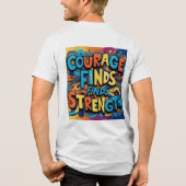 勇気が強やる気を起こさせるいTシャツ トライブレンドTシャツ (裏面)