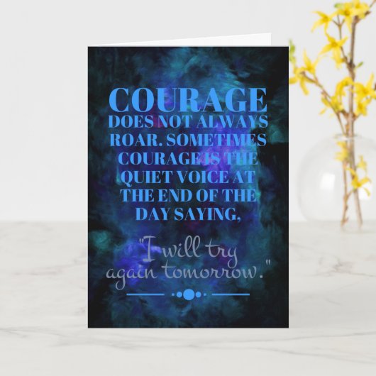 勇気が必ずしもカードを鳴らやる気を起こさせるさない カード (黄色い花)