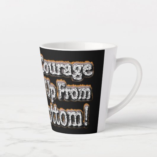 「勇気が必要」かわいいデザイン。買今 カフェラテマグ (右)