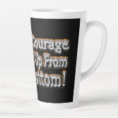 「勇気が必要」かわいいデザイン。買今 カフェラテマグ (右)