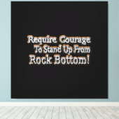 「勇気が必要」かわいいデザイン。買今 キャンバスプリント (インサイチュ (ウッドフロア))