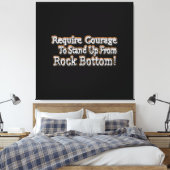 「勇気が必要」かわいいデザイン。買今 キャンバスプリント (インサイチュ (寝室))