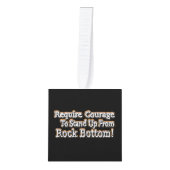 「勇気が必要」かわいいデザイン。買今 キューブオーナメント (正面)