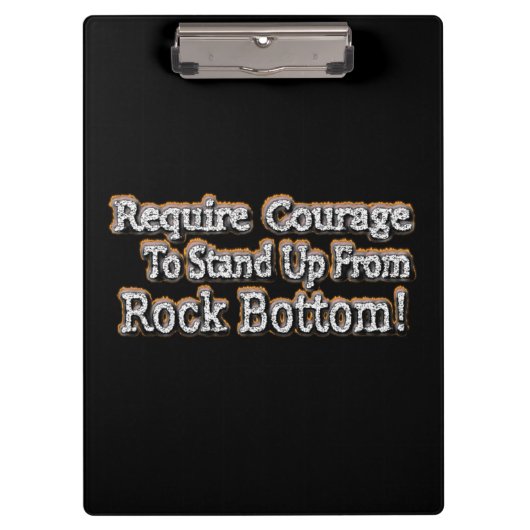 「勇気が必要」かわいいデザイン。買今 クリップボード (正面)