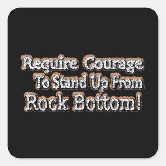 「勇気が必要」かわいいデザイン。買今 スクエアシール (正面)