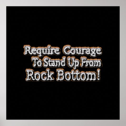 「勇気が必要」かわいいデザイン。買今 ポスター (正面)