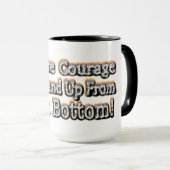 「勇気が必要」かわいいデザイン。買今 マグカップ (正面右)