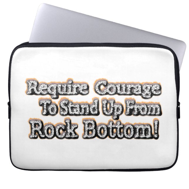 「勇気が必要」かわいいデザイン。買今 ラップトップスリーブ (正面)