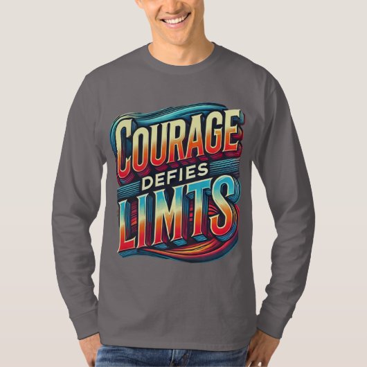 勇気が長袖を制限する Tシャツ (正面)