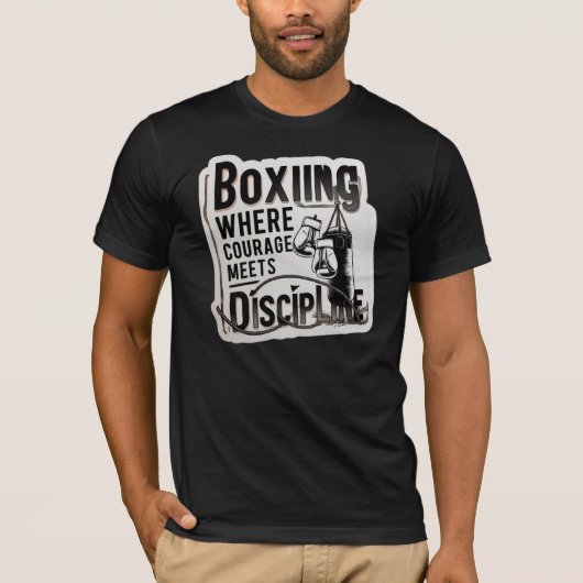 勇気がdiscplineに出会うボクシング2 tシャツ (正面)