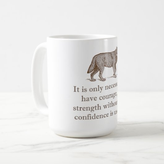勇気さえあれば十分だ コーヒーマグカップ (正面左)