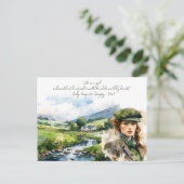 「勇気づけられるアイルランドの少女の名言-水彩画のアイルランド」 シーズンポストカード (スタンド正面)