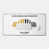 勇気とキャラクターチェス遊のギークアドバイス デスクマット (キーボード&マウス)