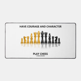 勇気とキャラクターチェス遊のギークアドバイス デスクマット