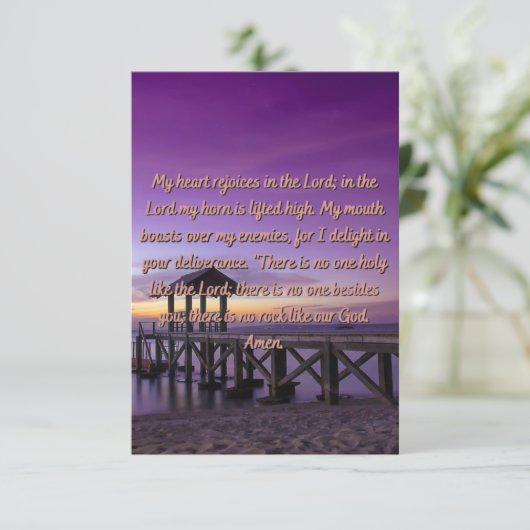 勇気と強さの祈りの言葉フラットグリーティングカード カード (スタンド正面)