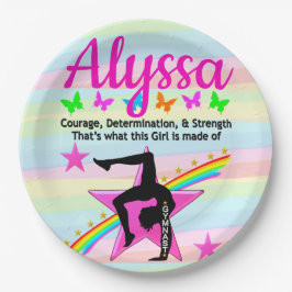 勇気と強さを体操する ペーパープレート