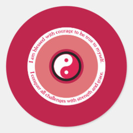 勇気と強さ赤い悪魔の目 ラウンドシール