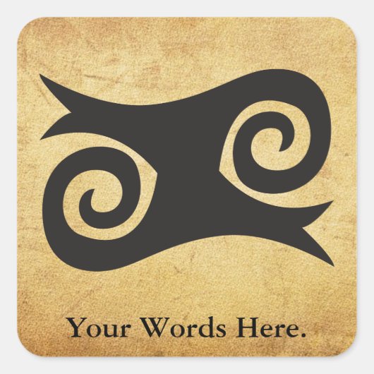 勇気と恐れを知らないKWATAKYE ATIKOのシンボル スクエアシール (正面)