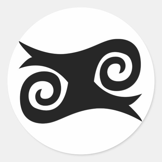 勇気と恐れを知らないKWATAKYE ATIKOのシンボル ラウンドシール (正面)