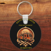 勇気と献身的な消防署 キーホルダー (裏面)