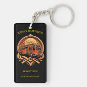 勇気と献身的な消防署 キーホルダー (裏面)