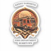 勇気と献身的な消防署 シール (正面)