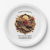 勇気と献身的な消防署 ペーパープレート (正面)