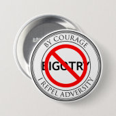 勇気によって、偏屈な信念を撃退して下さい 缶バッジ (正面&裏面)