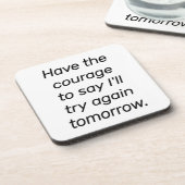 勇気のあるプラスチック懸命を持つ コースター (左側)