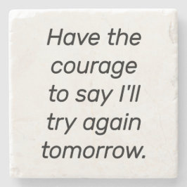 勇気のある大理石のコースターを手にする ストーンコースター