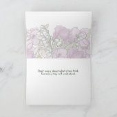 勇気のためのグラジオラス カード (内部)