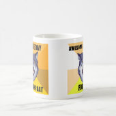 勇気のオオカミのマグ(2つのイメージと) コーヒーマグカップ (中央)