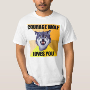 勇気のオオカミ愛Tシャツ Tシャツ