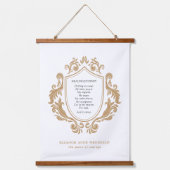 勇気のクイーンヒーリングジャーニー詩金ゴールドバロック 吊り下げ型タペストリー (正面)