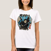 勇気のサムライ日本の- KANJI WARRIOR ART Tシャツ (正面)