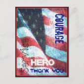 勇気のヒーロー・感謝を込めて 退役軍人記念日ポストカード ポストカード (正面)