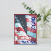 勇気のヒーロー・感謝を込めて　退役軍人記念日ポストカード ポストカード (スタンド正面)