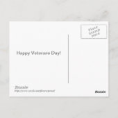 勇気のヒーロー・感謝を込めて　退役軍人記念日ポストカード ポストカード (裏面)