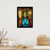 勇気のマスク：アフリカのモダン戦士のポスター ポスター (キッチン)