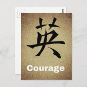 勇気の中国のキャラクター ポストカード (正面/裏面)