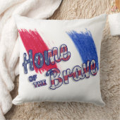 勇気の住まい 赤 白 青 愛国的なアメリカン クッション (ブランケット)