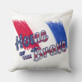 勇気の住まい 赤 白 青 愛国的なアメリカン クッション (正面)