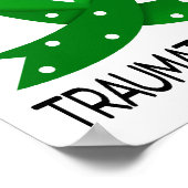 勇気の信仰の強さトラウマを希望する脳損傷 ポスター (角)